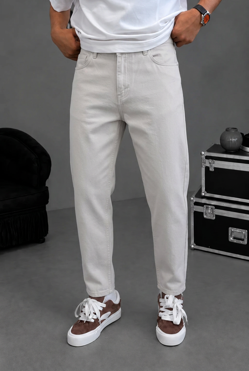 Τζιν Παντελόνι Loose Fit  – Ice Gray