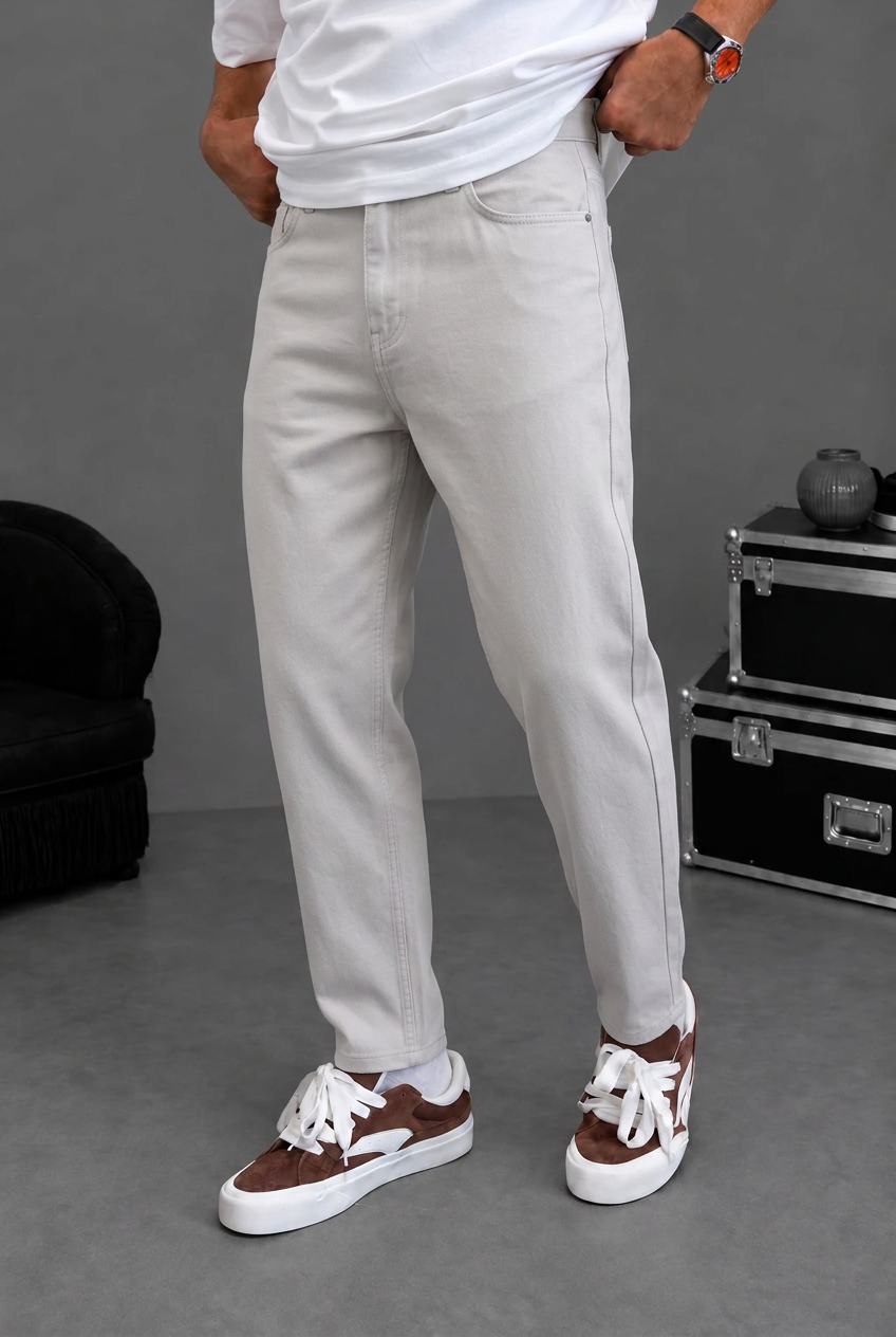 Τζιν Παντελόνι Loose Fit  – Ice Gray