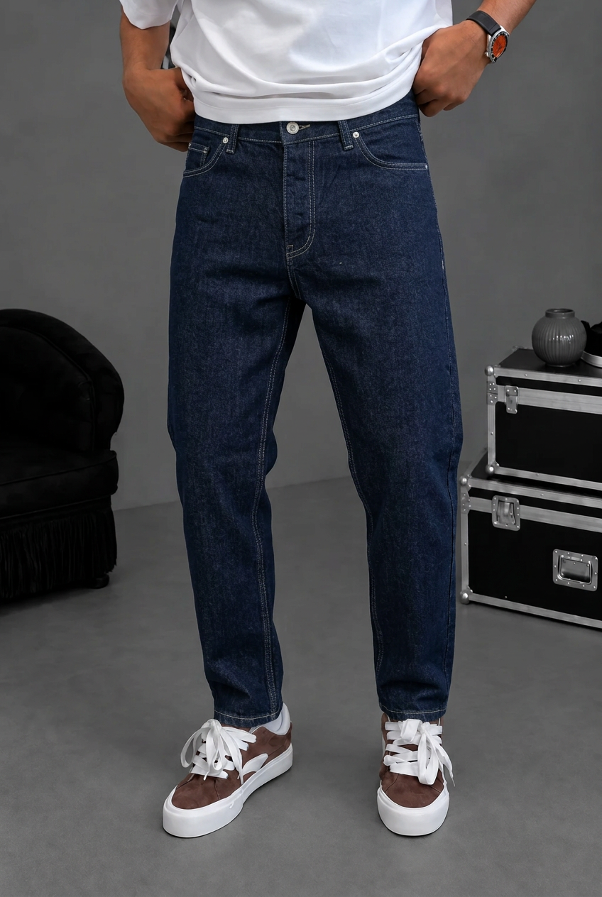 Τζιν Παντελόνι Loose Fit  – Blue Black