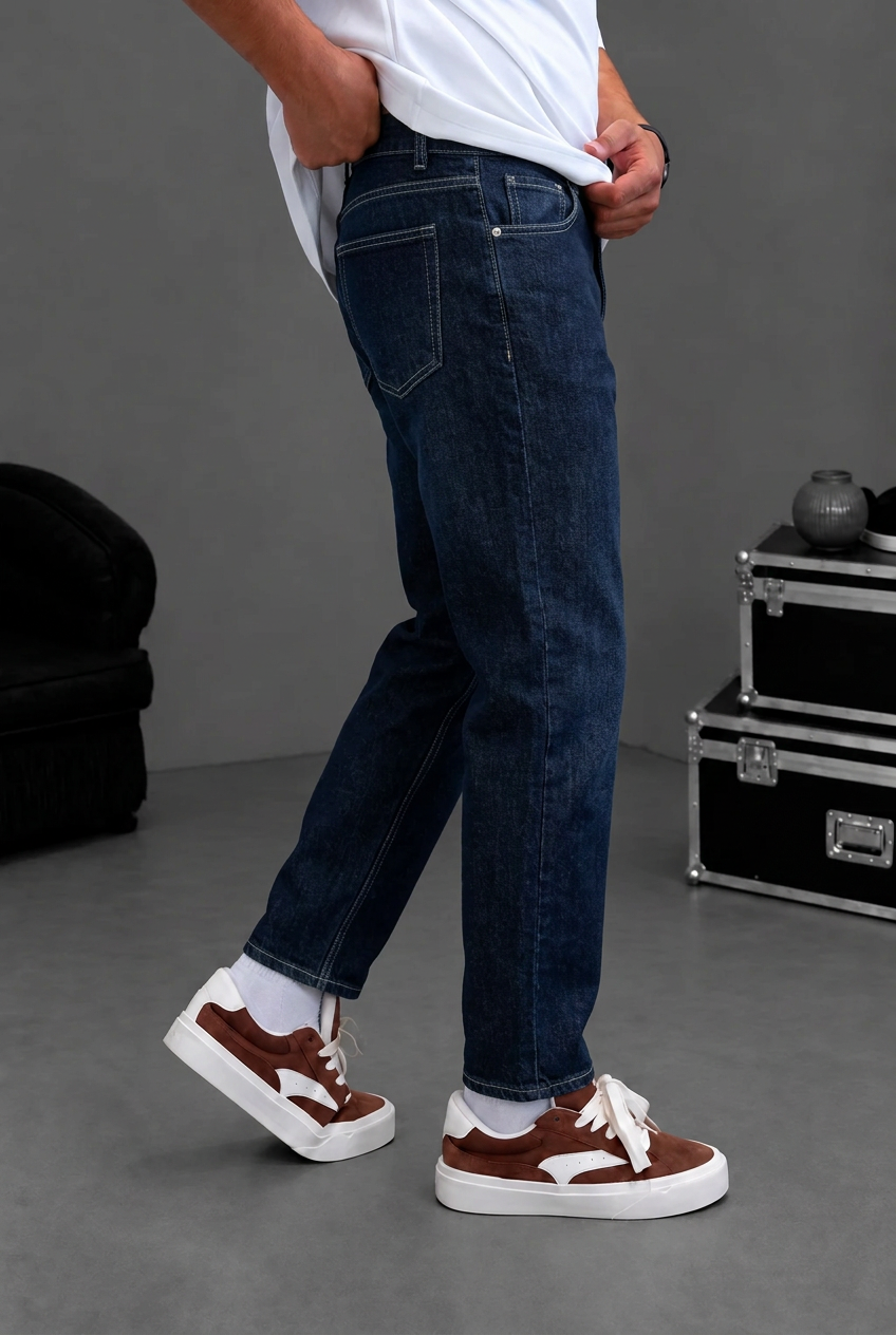 Τζιν Παντελόνι Loose Fit  – Blue Black