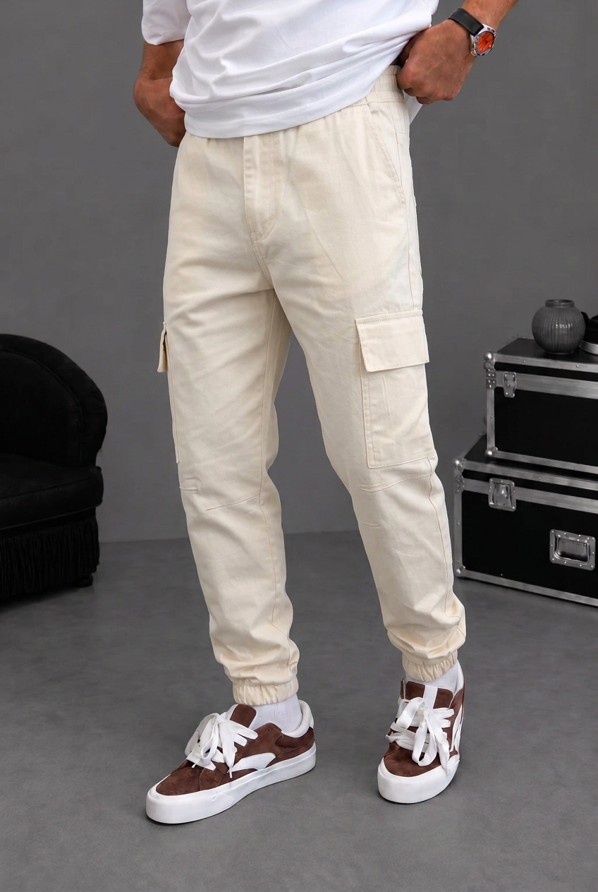 Cargo Jogger Urban Utility Trousers – Ecru