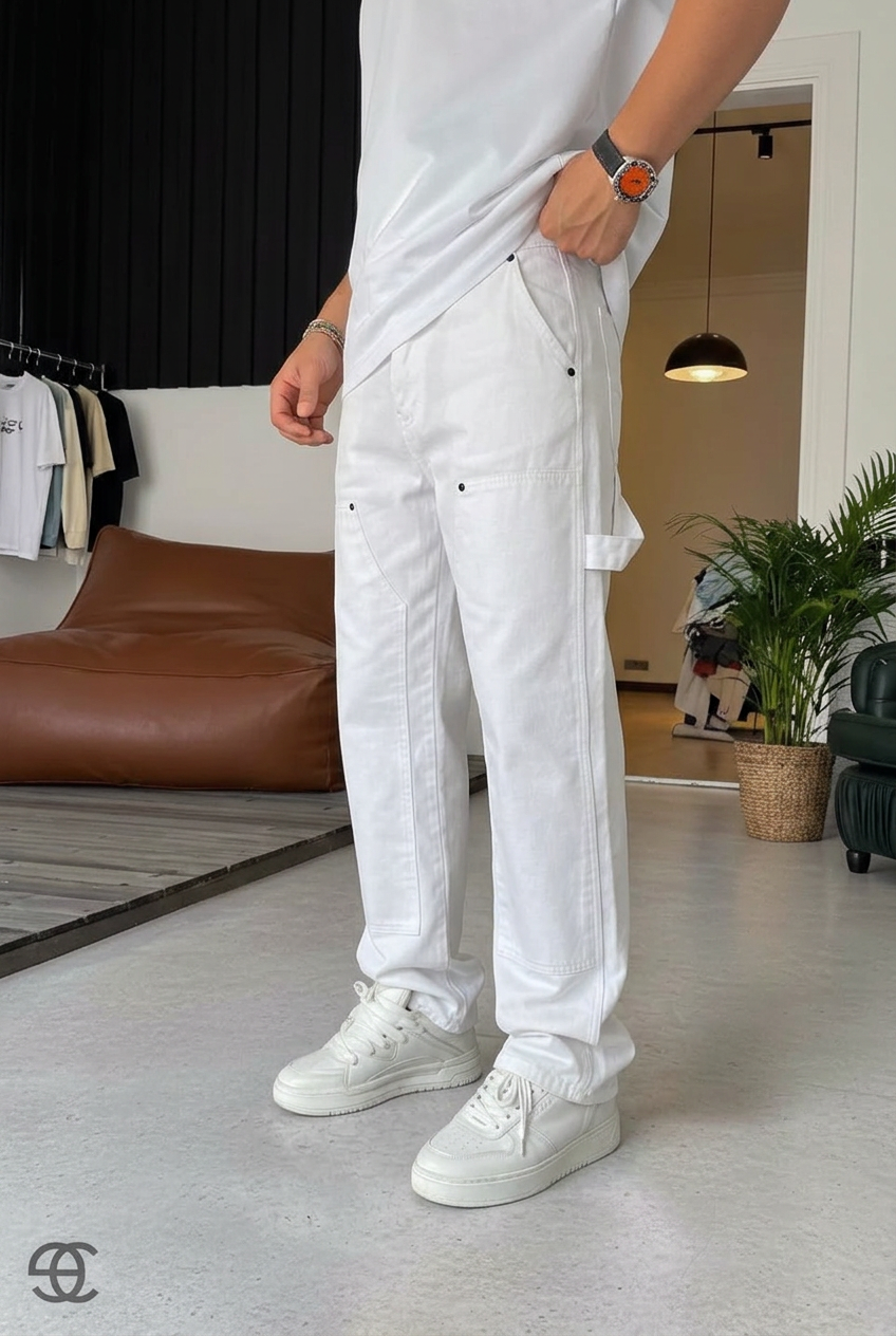 Baggy Urban Jeans – White