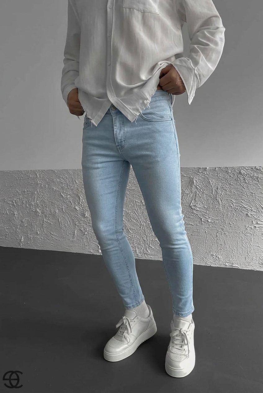 Basic Skinny Jeans – Sky Blue