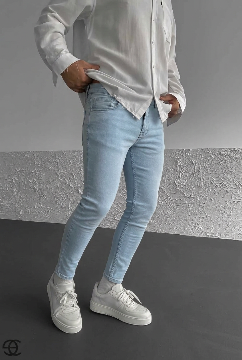 Basic Skinny Jeans – Sky Blue