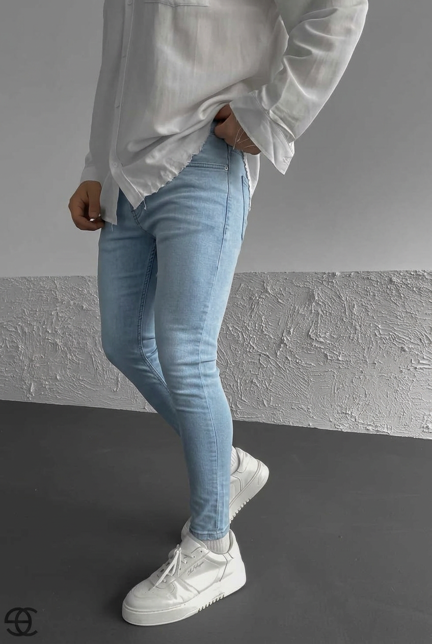 Basic Skinny Jeans – Sky Blue
