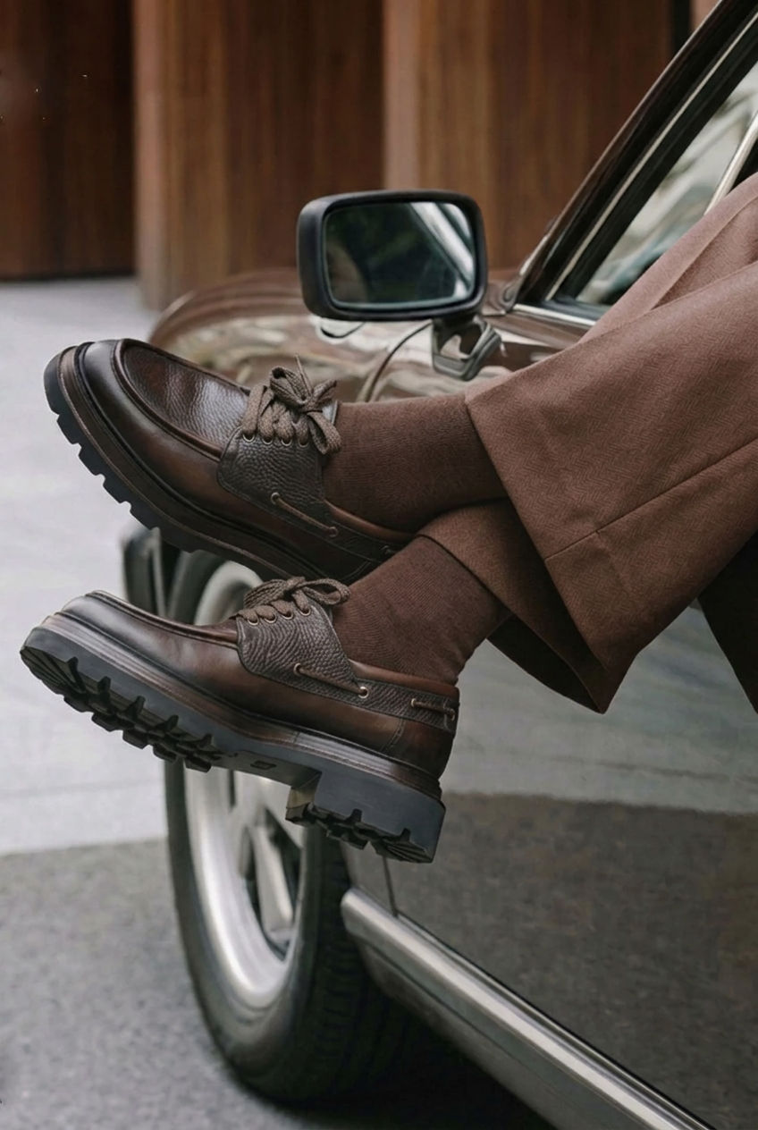 Handmade Leather Rock Derby Studio – Brown
