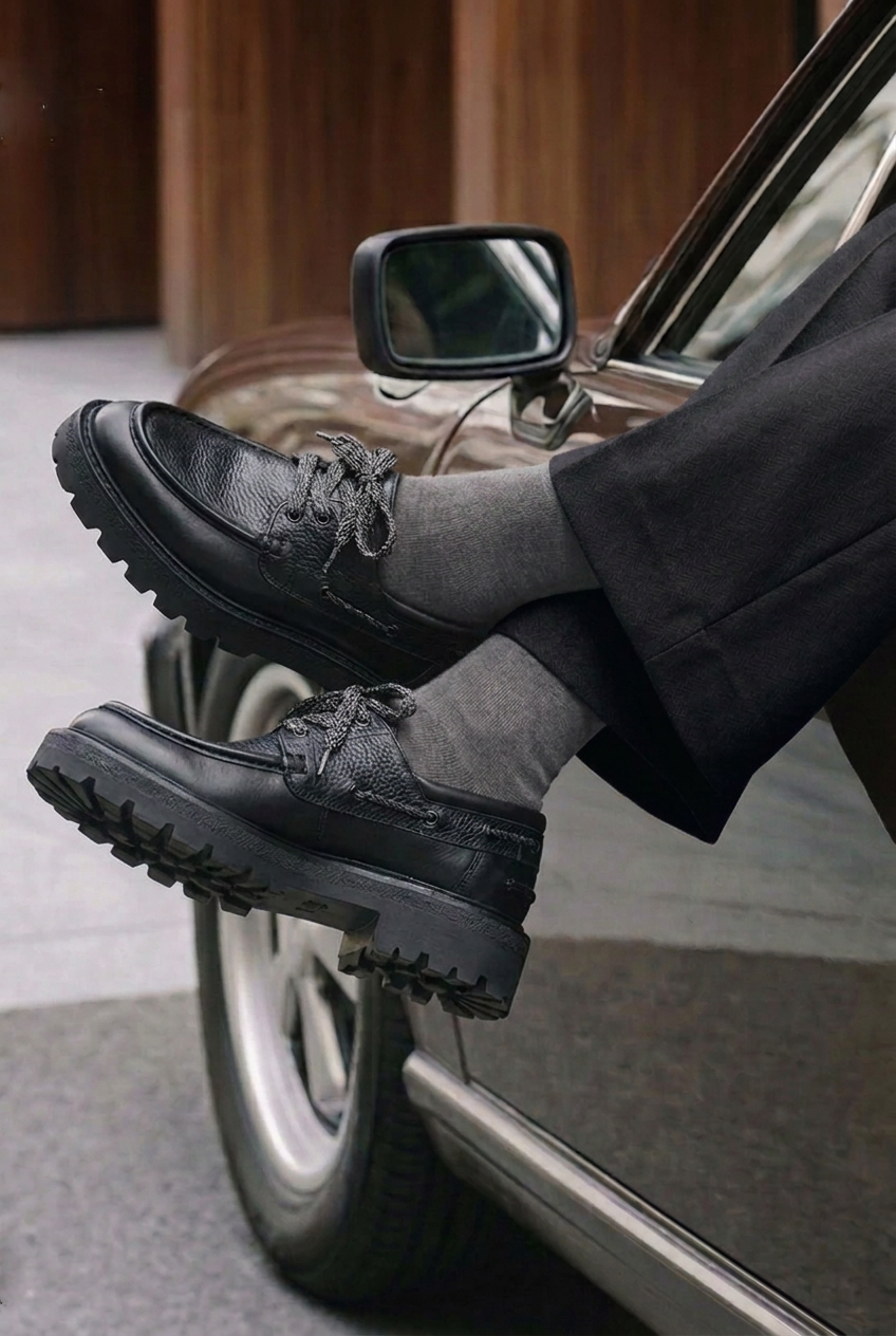 Handmade Leather Rock Derby Studio – Black