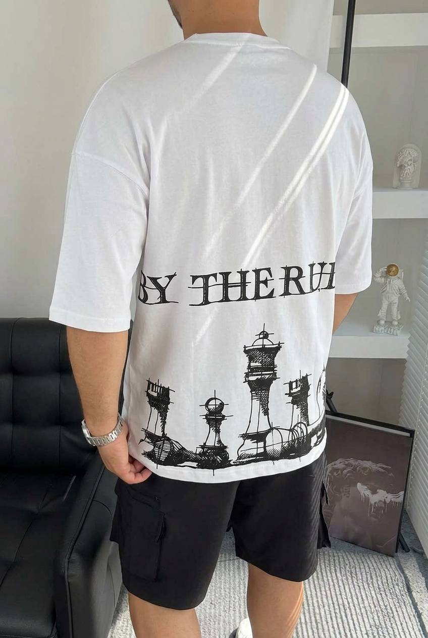 Oversized T- shirt By The Rules - Λευκό