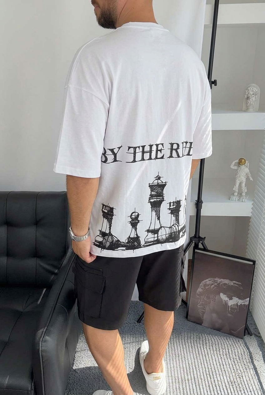 Oversized T- shirt By The Rules - Λευκό