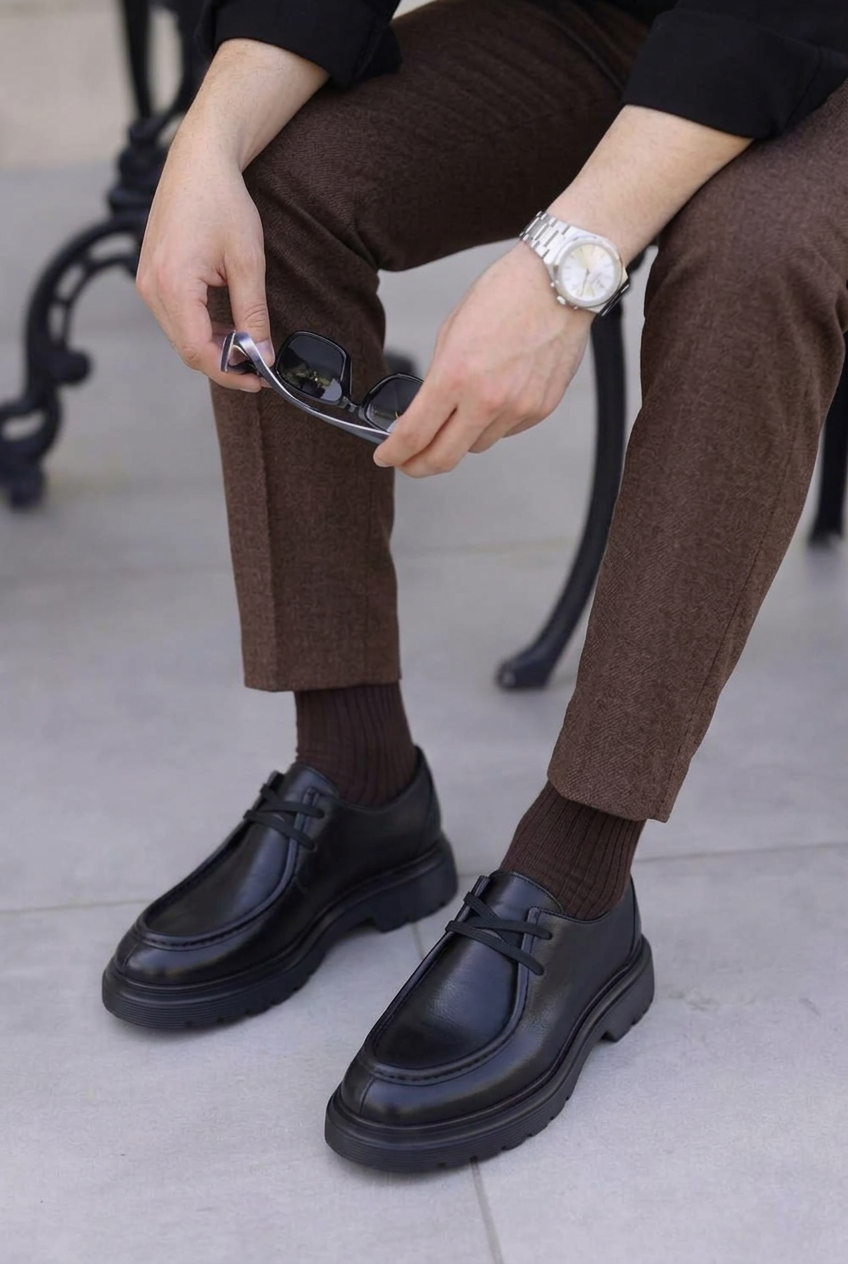 Premium Δερμάτινα Παπούτσια “Urban Black”
