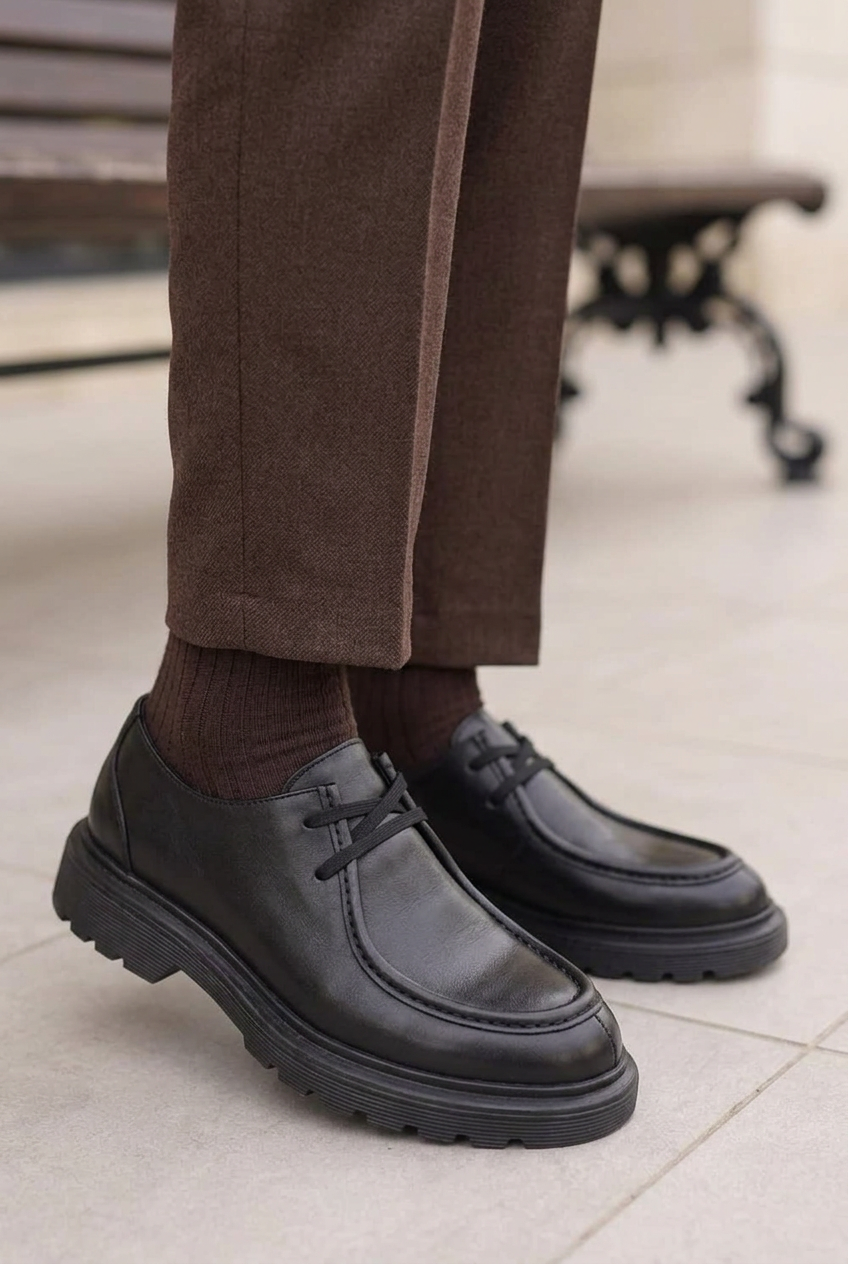 Premium Δερμάτινα Παπούτσια “Urban Black”