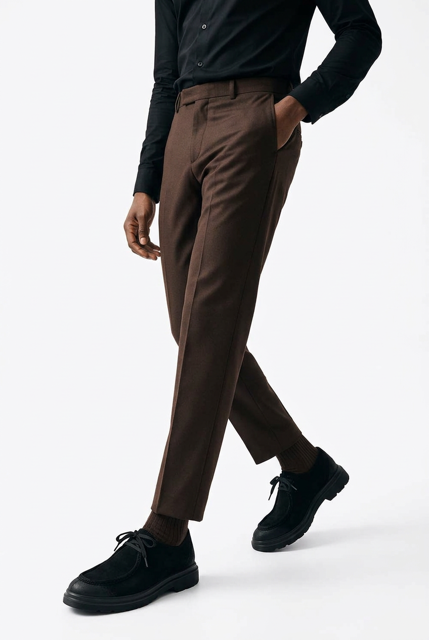 Premium Suede Chunky Derby – Black