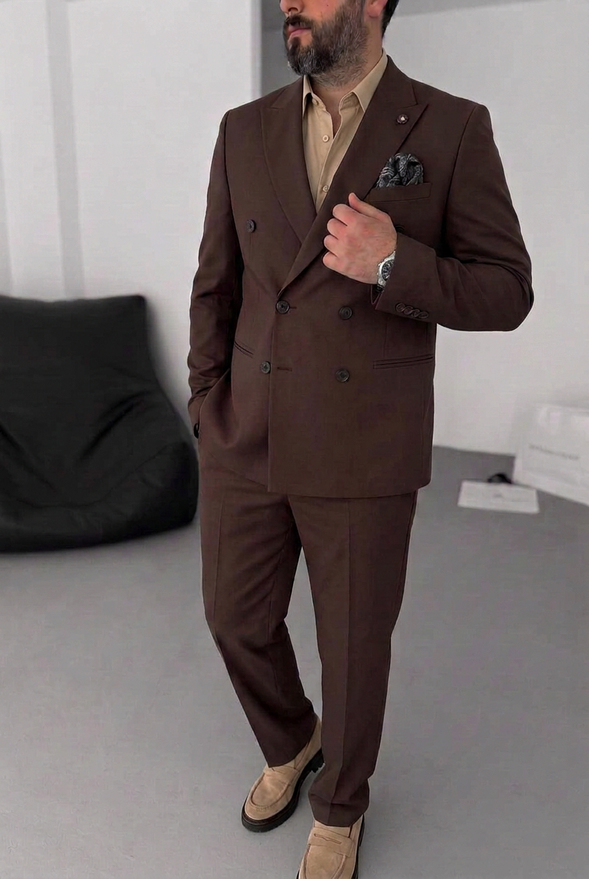 DELMONT Premium Tailoring Blazer – Dark Brown