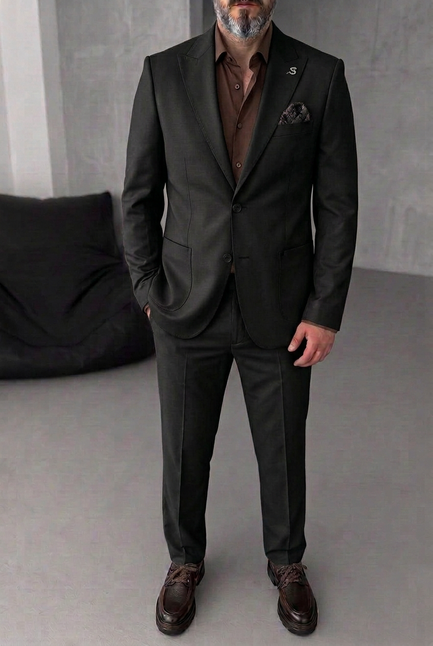 Ανδρικό Σακάκι DELMONT Premium Tailoring Μαύρο