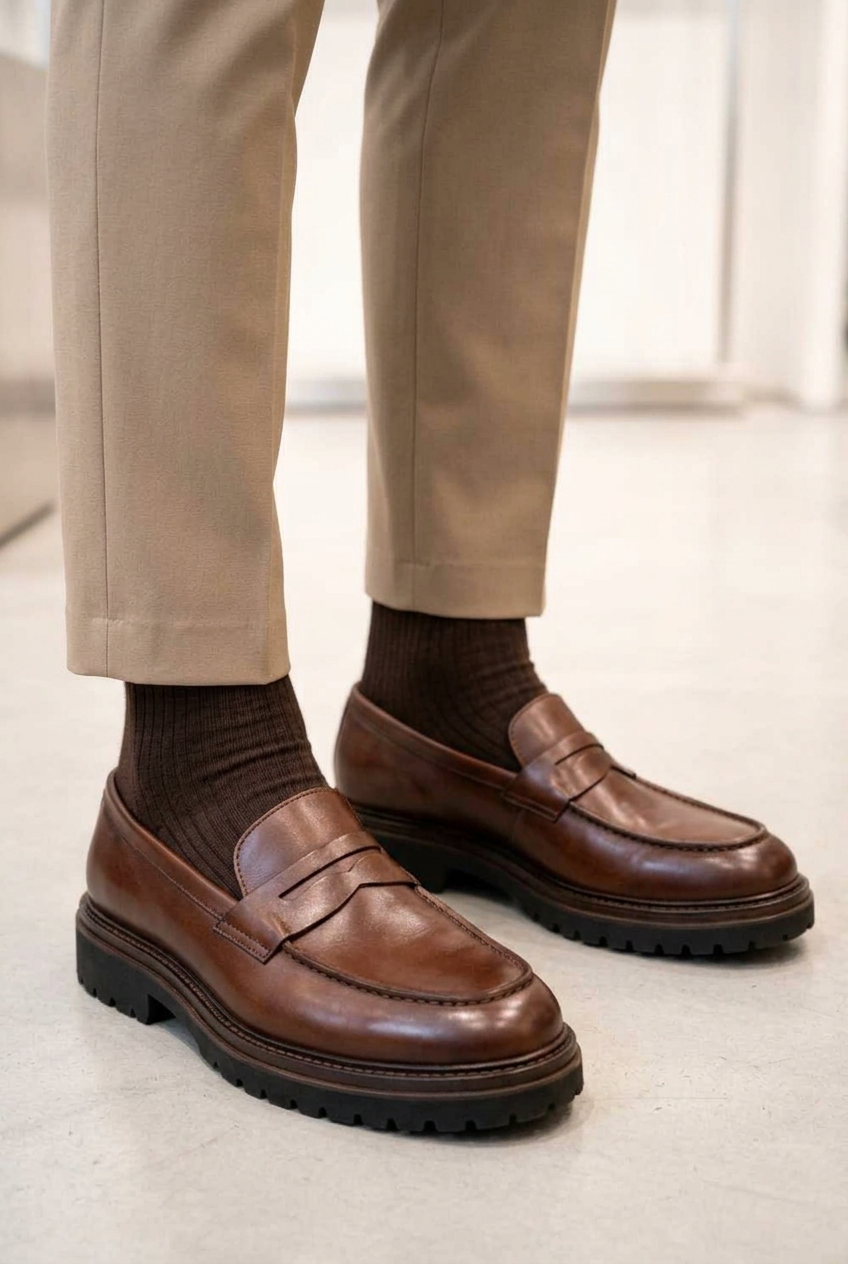Classic Leather Shoe – Brown
