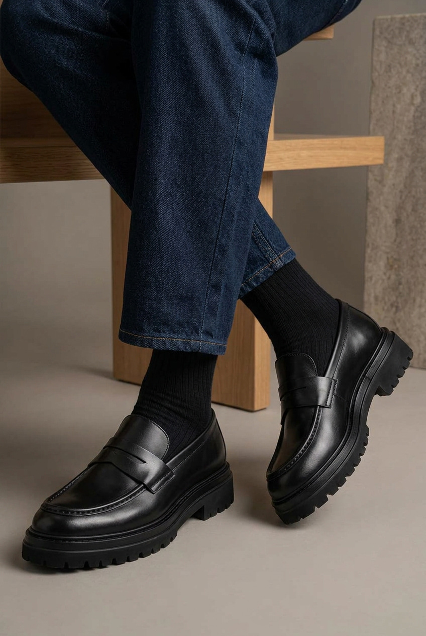 Classic Leather Shoe – Black