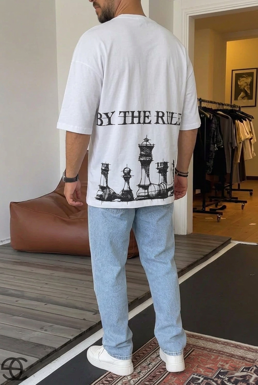 Oversized T-Shirt By The Rules – White