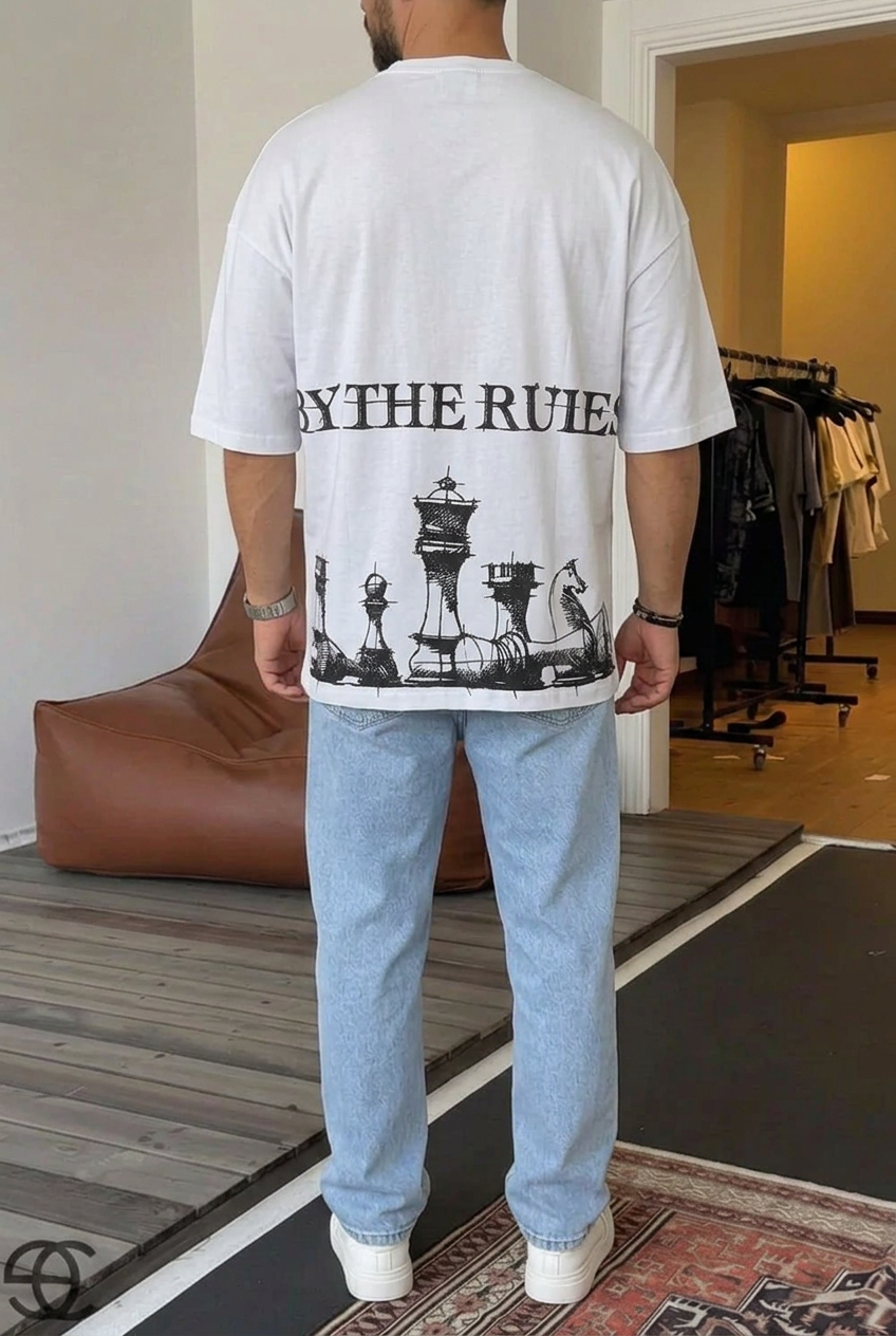 Oversized T-Shirt By The Rules – White