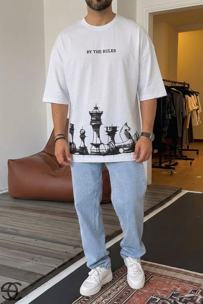 Oversized T-Shirt By The Rules – White
