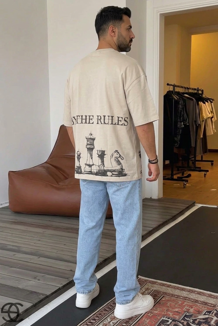 Oversized T-Shirt By The Rules – Beige