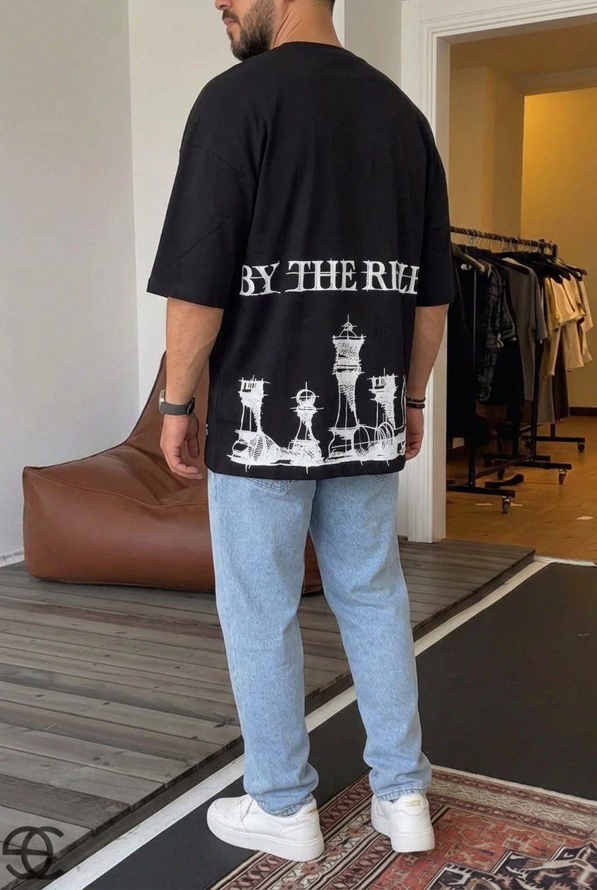 Oversized T- shirt By The Rules -Μαύρο