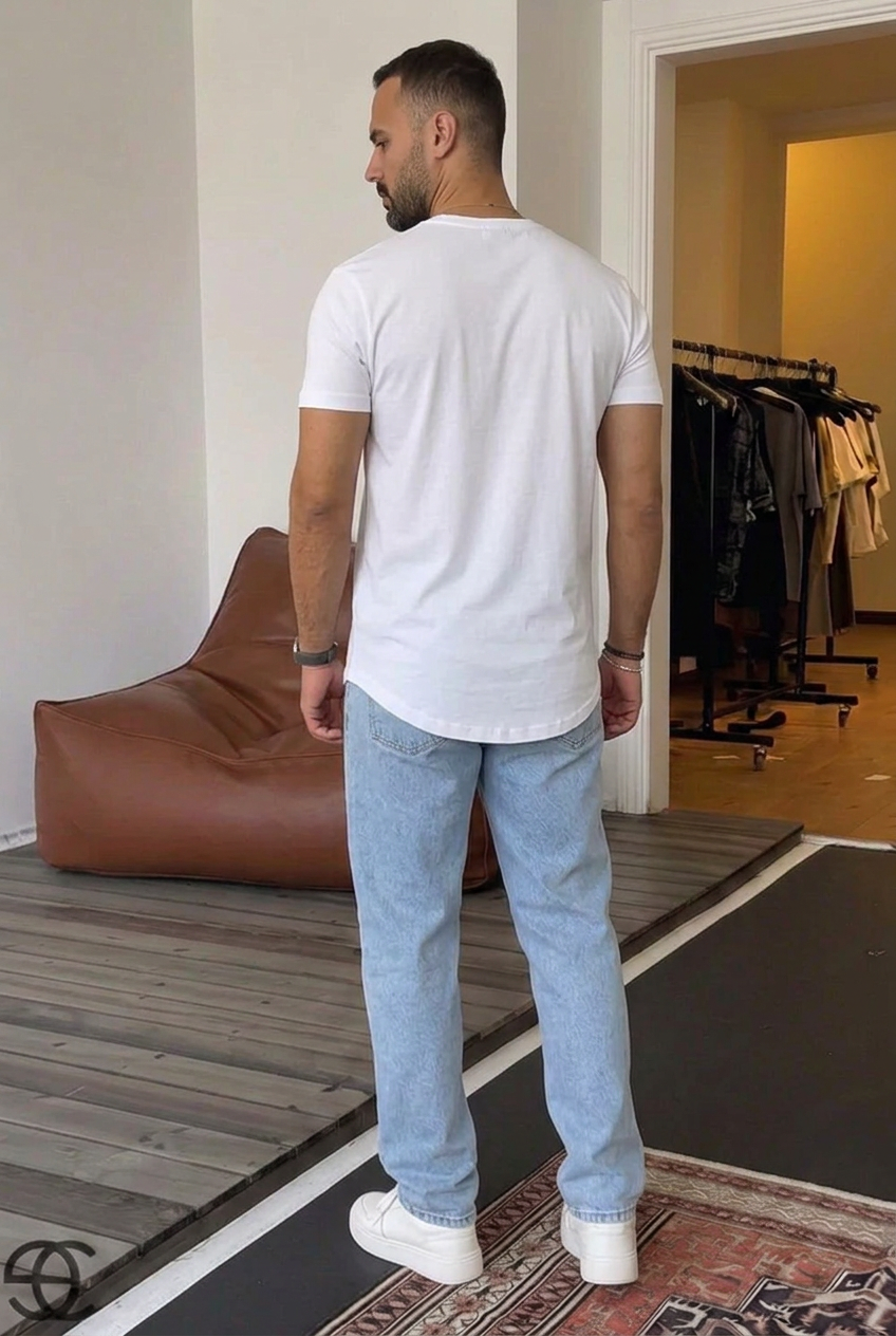 Basic Crewneck Cotton T-Shirt – White
