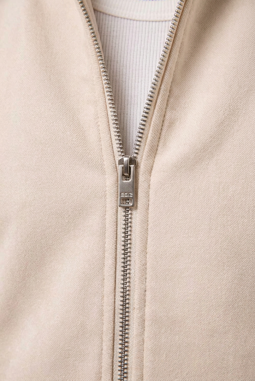 Soft Touch Jacket & Trousers Set – Beige-Ecru
