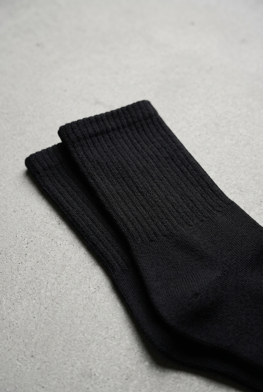 Ανδρικές Βαμβακερές Κάλτσες Crew Socks με Ριπ Πλέξη –