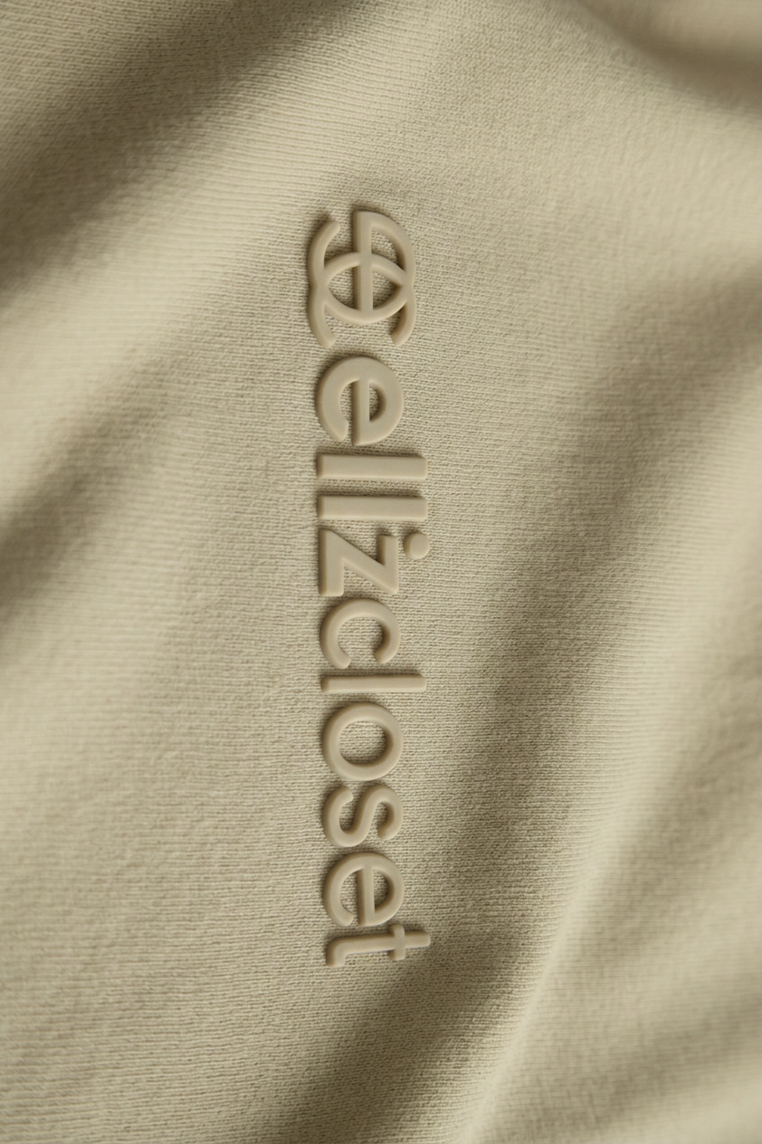Basic Oversized T-Shirt with Logo – Beige