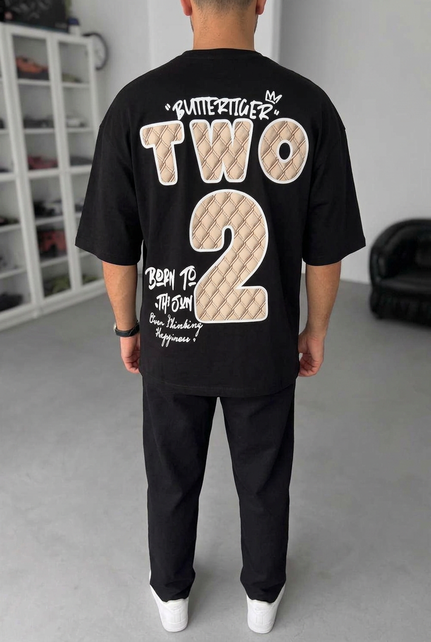 Oversized T-Shirt Two 2 – Black