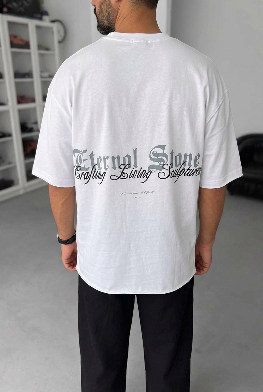 Oversized T-Shirt Eternol Stone – White