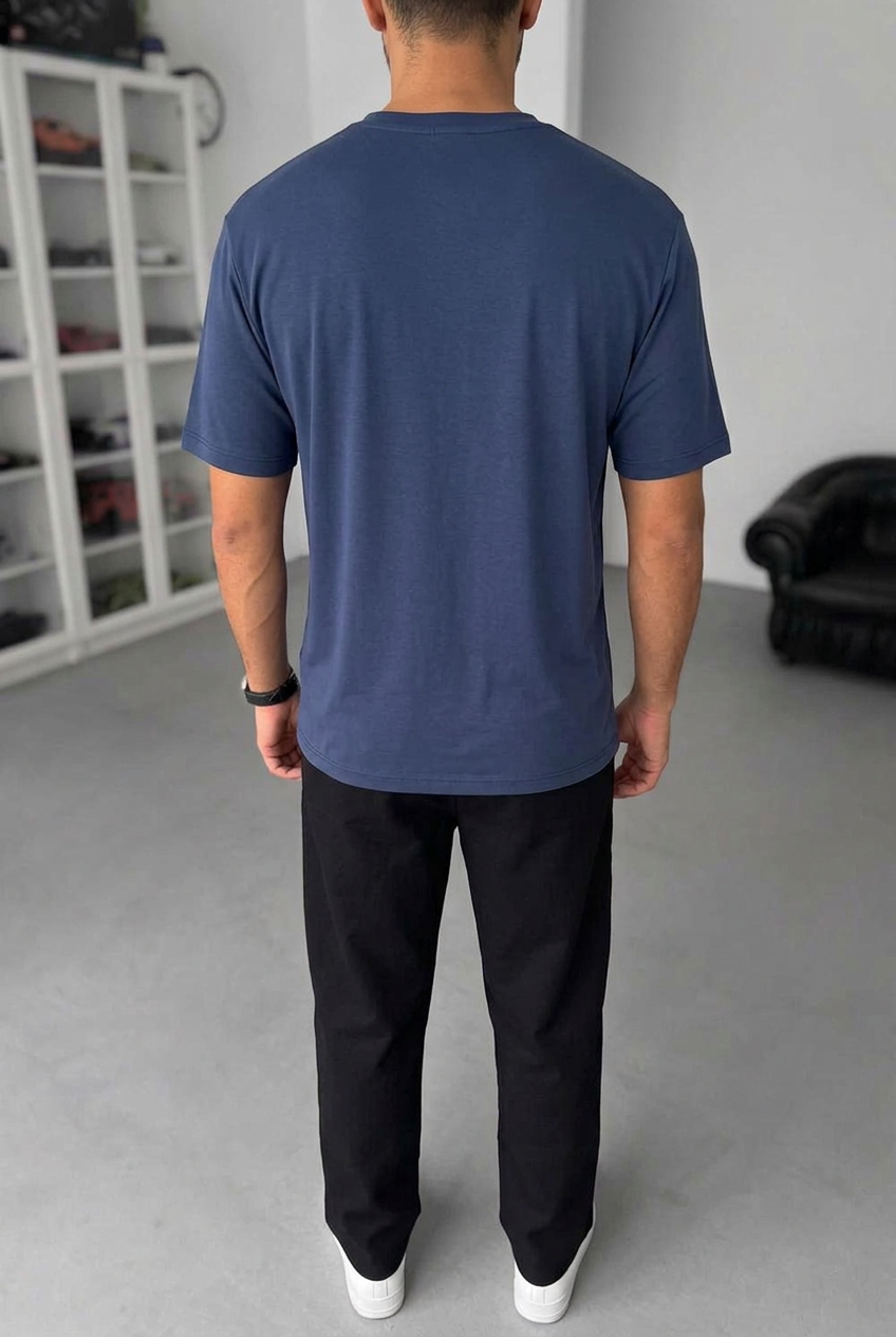 Modal Suprem Regular Fit T-Shirt – Indigo