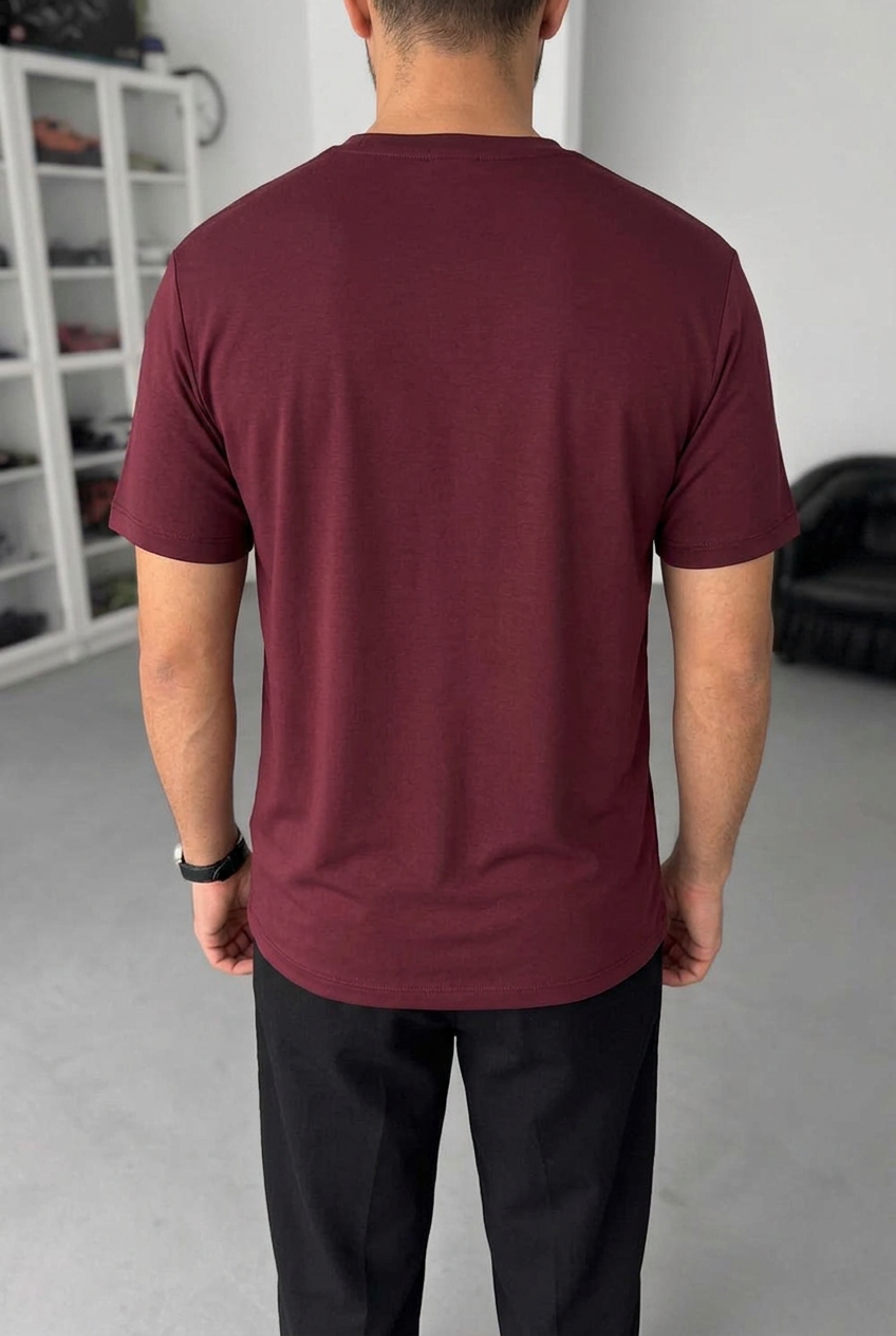 Modal Suprem Regular Fit T-Shirt – Burgundy