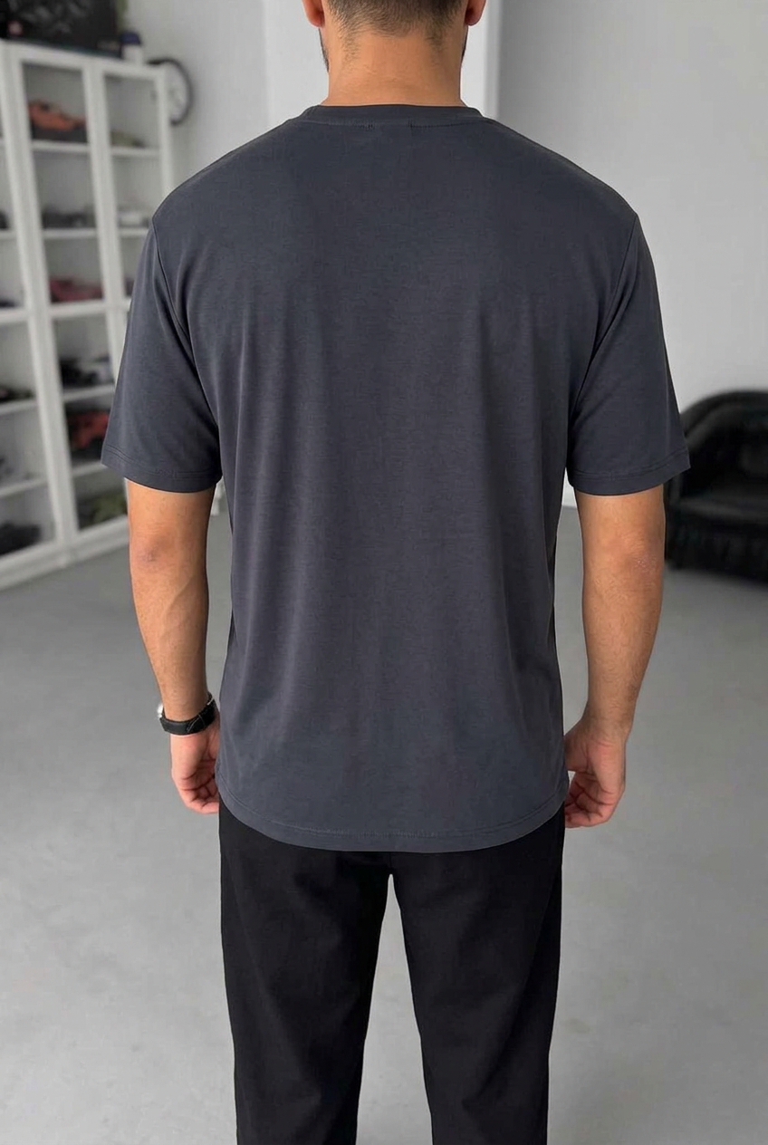 Modal Suprem Regular Fit T-Shirt – Charcoal
