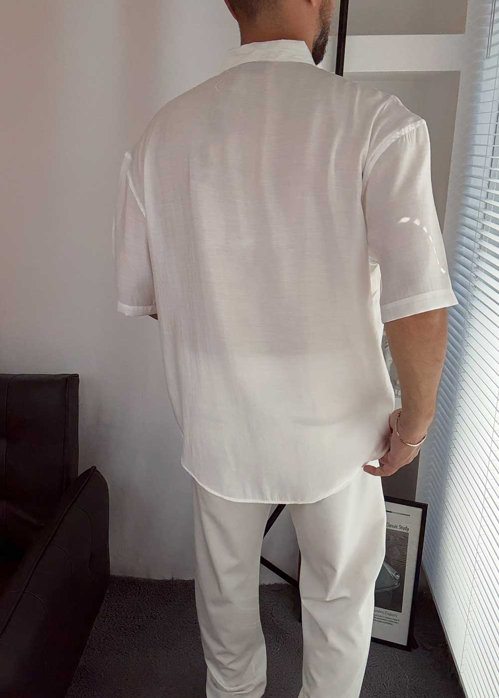Basic Oversized Πουκάμισο -Λευκό – 5