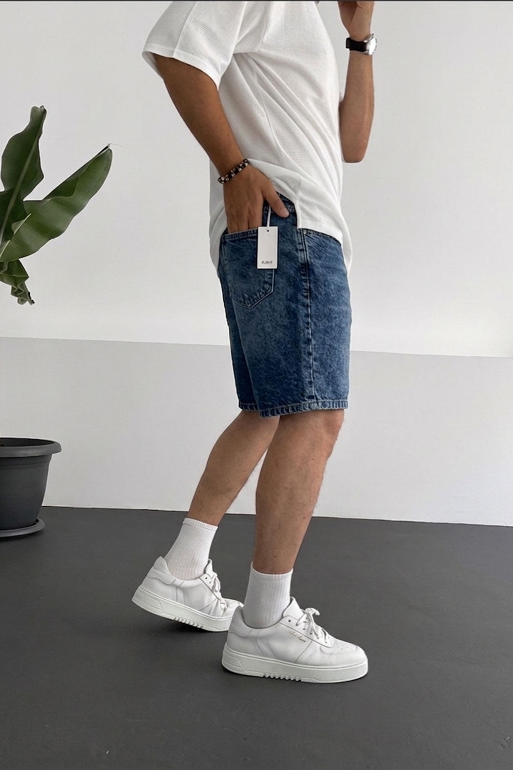 Βερμούδα Denim Relaxed – Μπλε