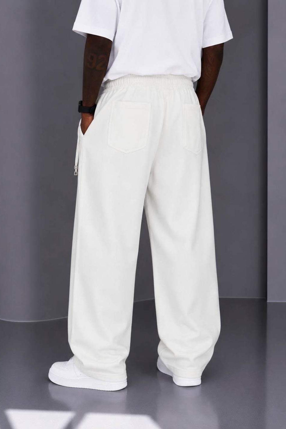 Παντελόνι Heavy Linen Relaxed Pull-On Studio – Λευκό