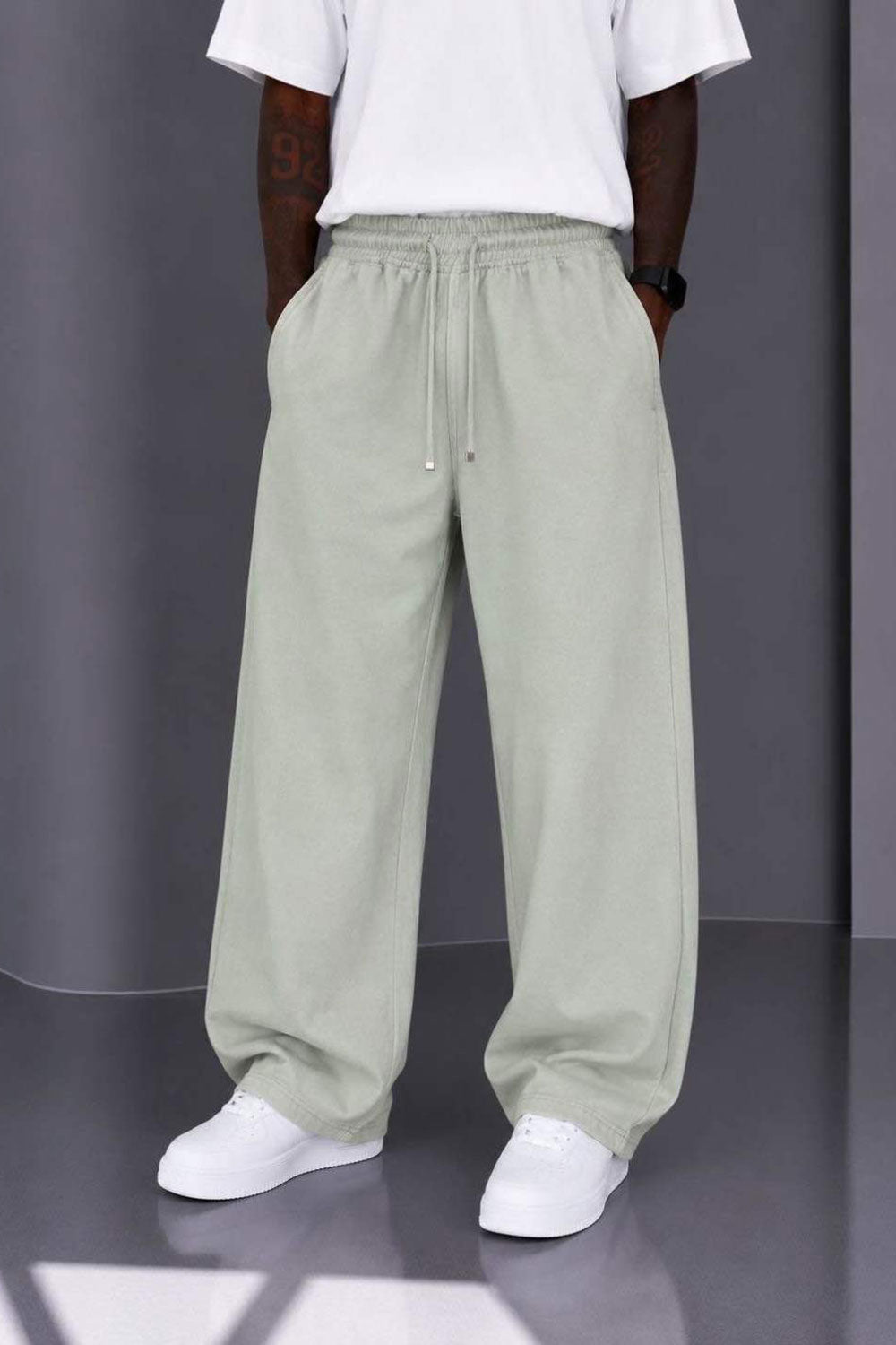 Παντελόνι Heavy Linen Relaxed Pull-On Studio –  Χακί