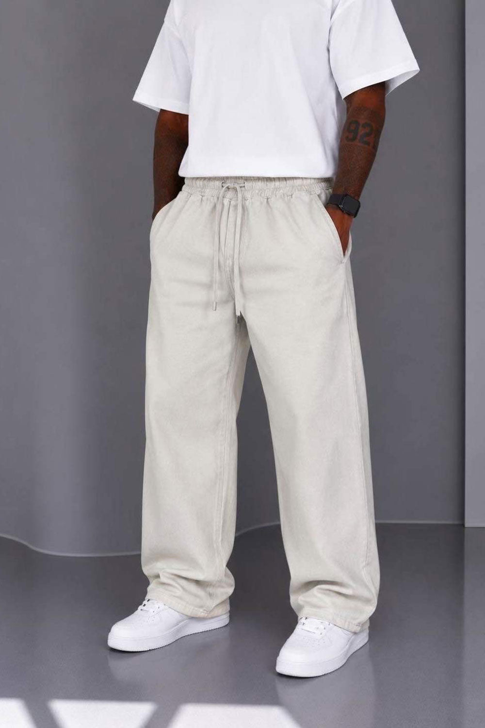 Παντελόνι Heavy Linen Relaxed Pull-On Studio –  Μπεζ