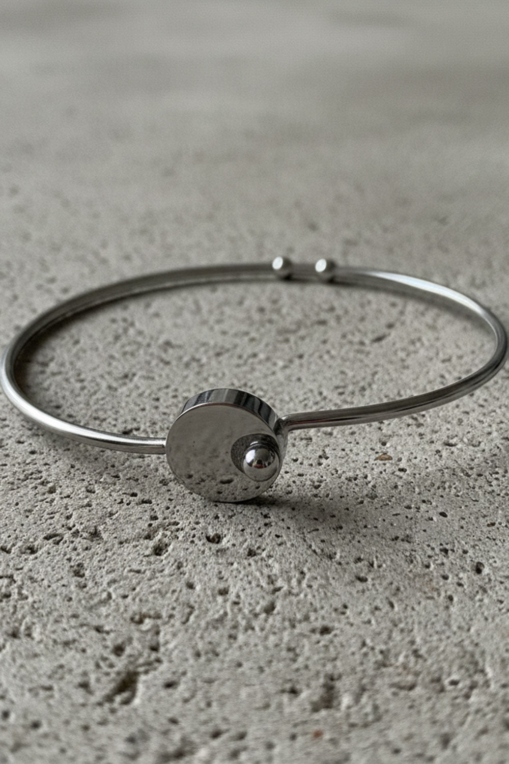 Geometric Wire Cuff Bracelet – Ασημί Minimal