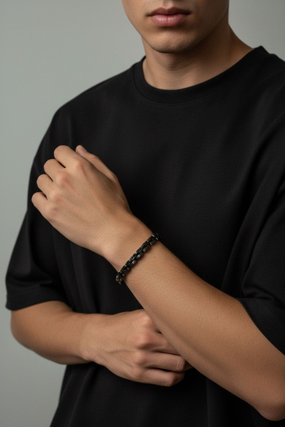 Motorcycle / Bike chain bracelet-Μαύρο