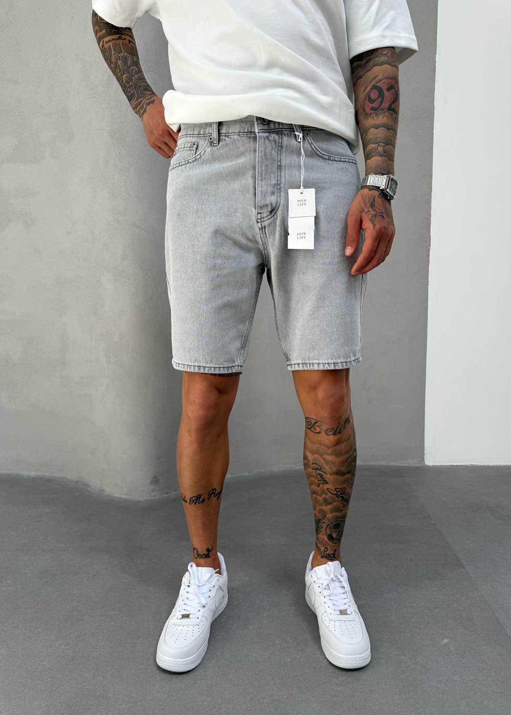 Denim Βερμούδα Relax – Γκρι – 4