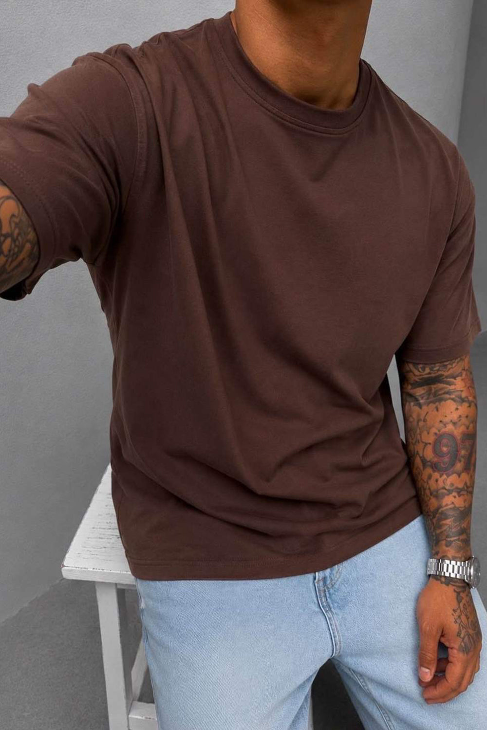 T-Shirt Relax Fit- Καφέ