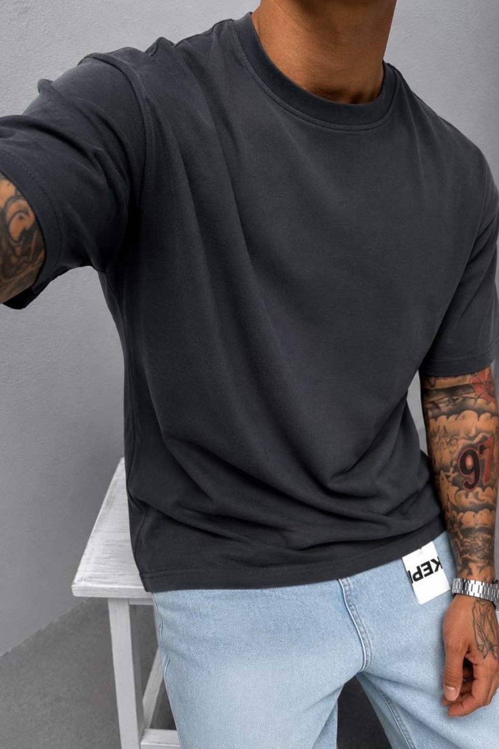 T-Shirt Relax Fit- Μαύρο