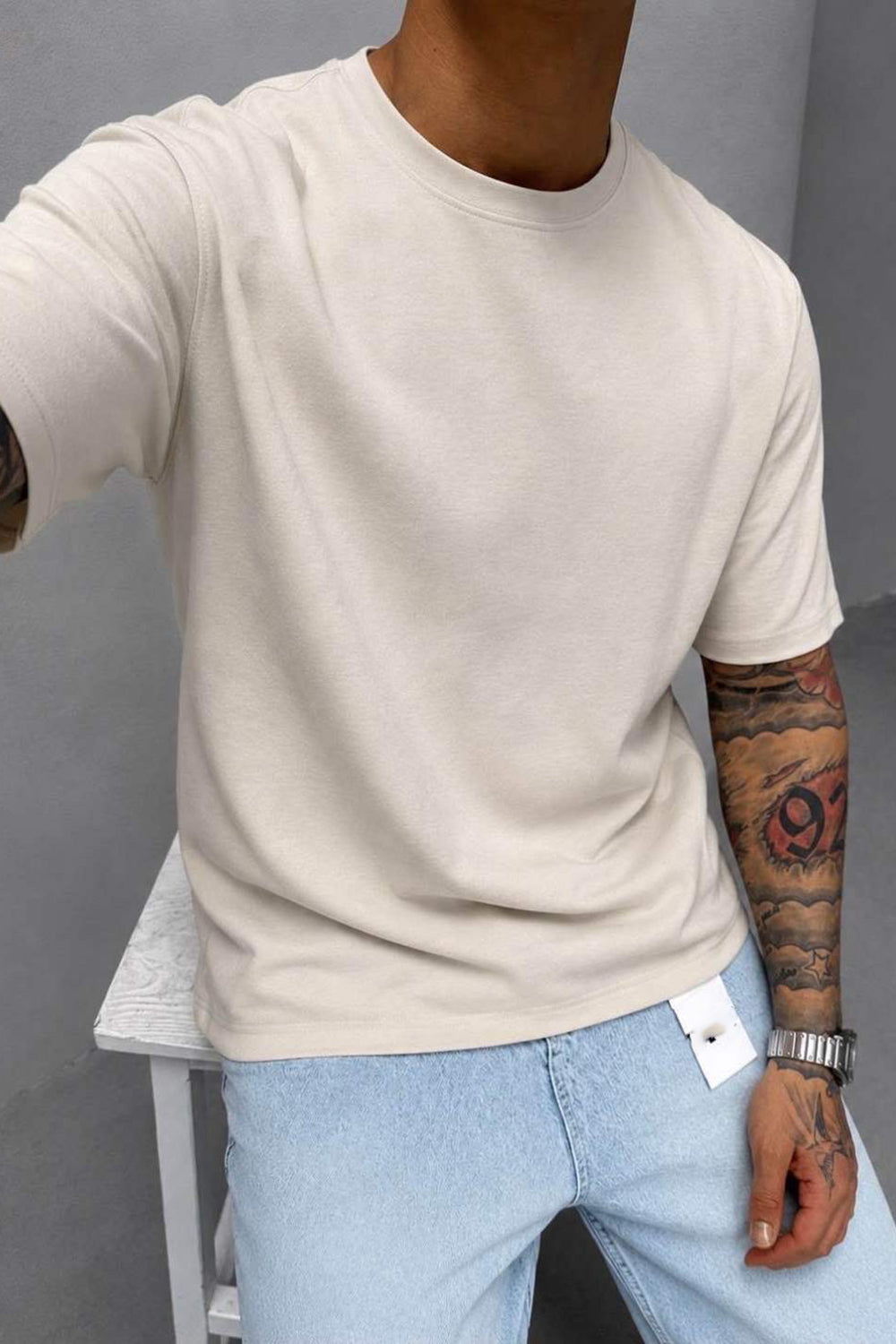 T-Shirt Relax Fit- Μπεζ