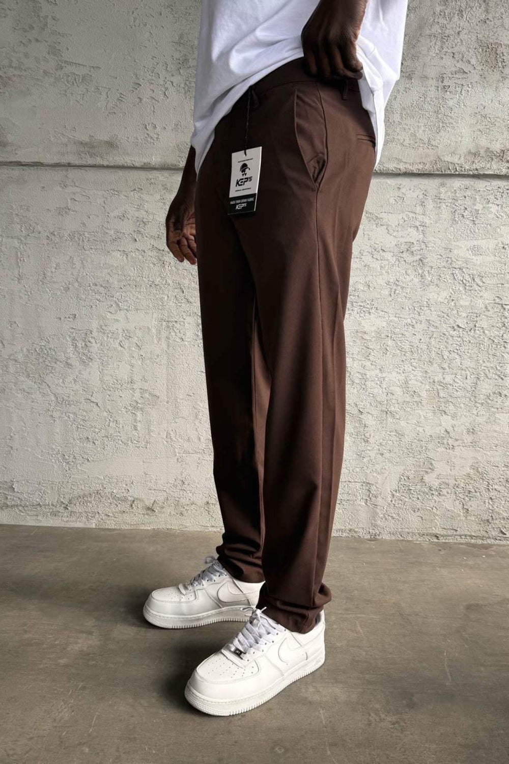 Urban Slim Fit Υφασμάτινο Παντελόνι- Καφέ
