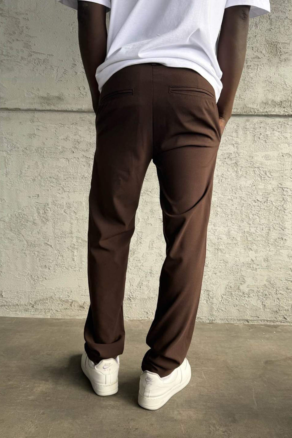 Urban Slim Fit Υφασμάτινο Παντελόνι- Καφέ