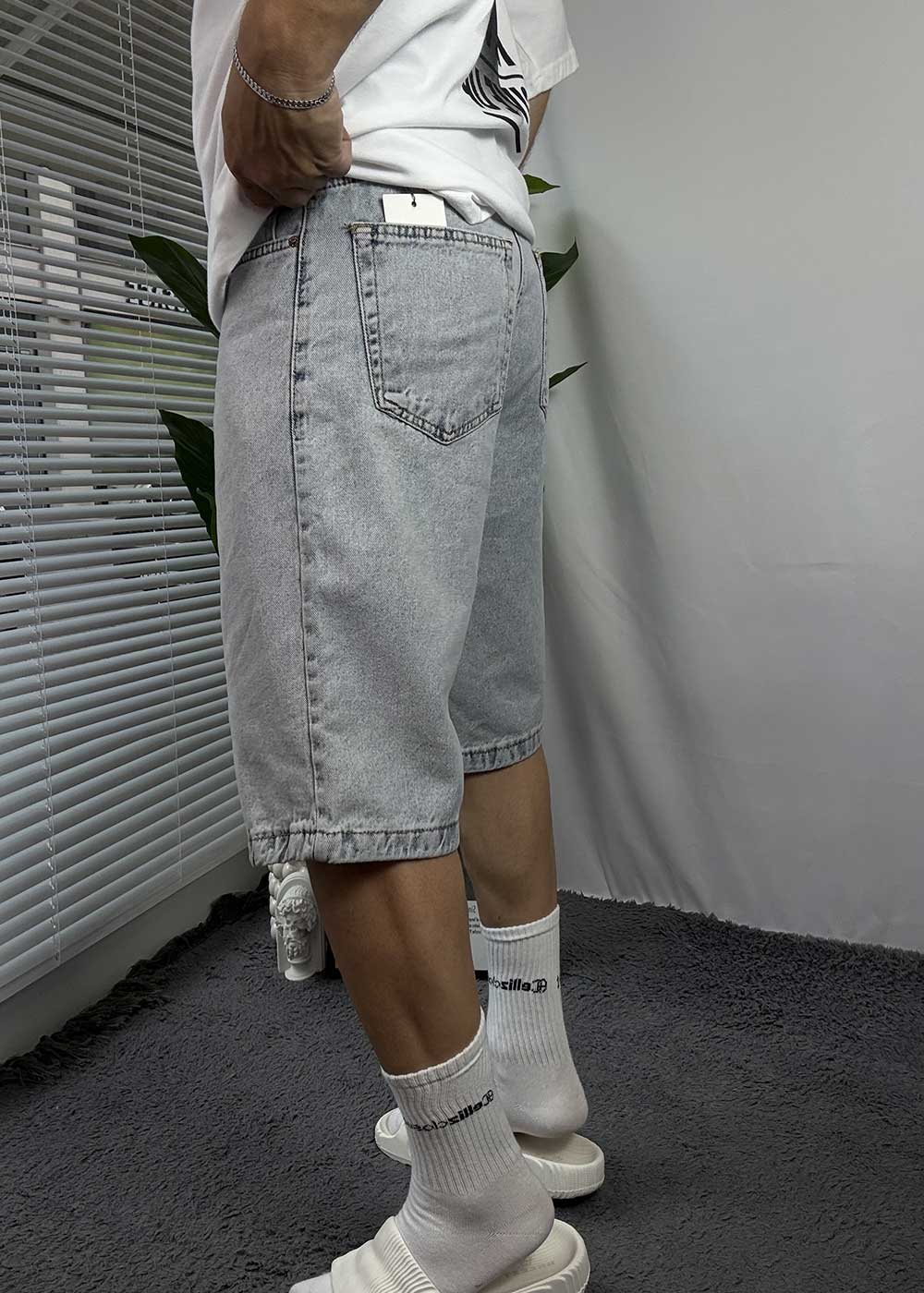 Baggy Βερμούδα Denim- Ξεβαμμένο Γαλάζιο – 3