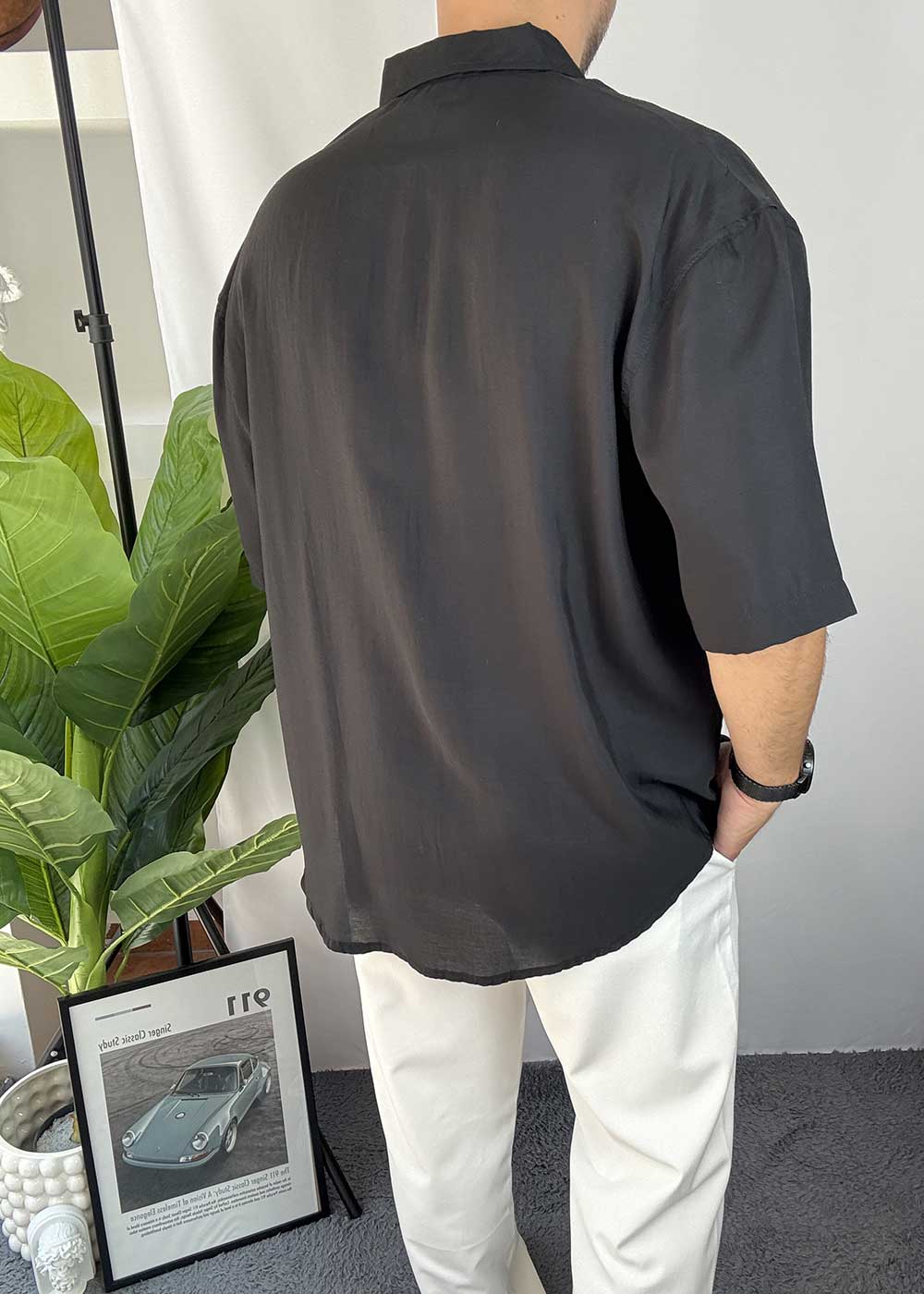 Basic Oversized Πουκάμισο -Μαύρο – 3