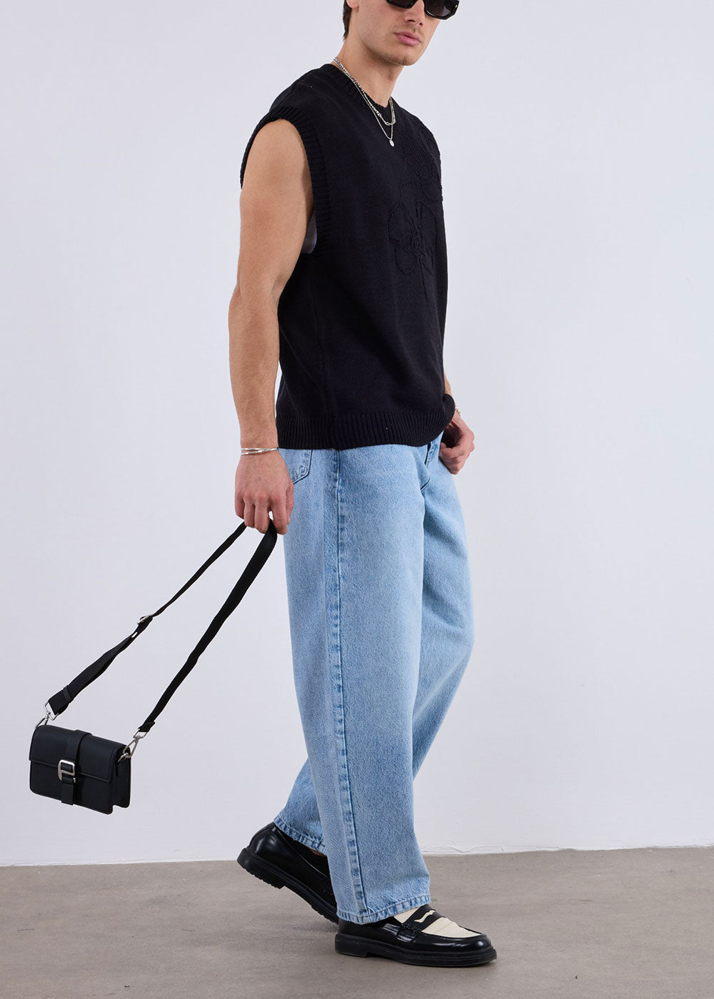 Oversized Πλεκτό Γιλέκο Orchid – Μαύρο – 8